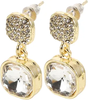 Stylish Pearl Earrings for Women Small Bow Clip on Earrings Dazzling Rhinestones Wedding Bridal Accessory