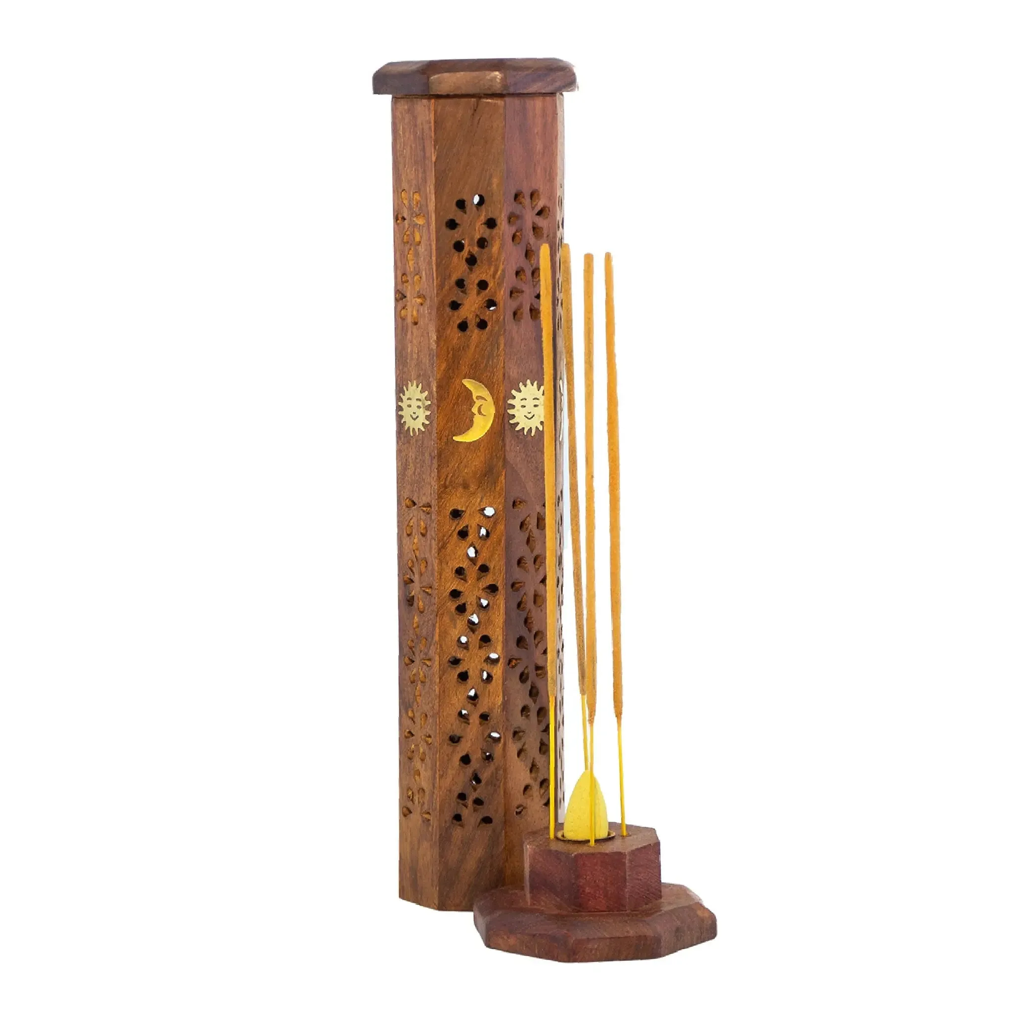 Sun and Moon Vertical Box Incense Burner