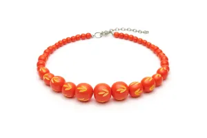Sunset Carved Bead Necklace