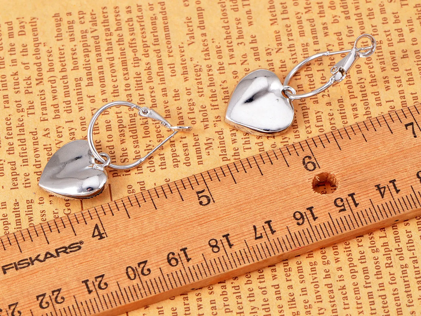 Swarovski Crystal Bright Aquamarine Heart Tiny Drop Jewel Earrings