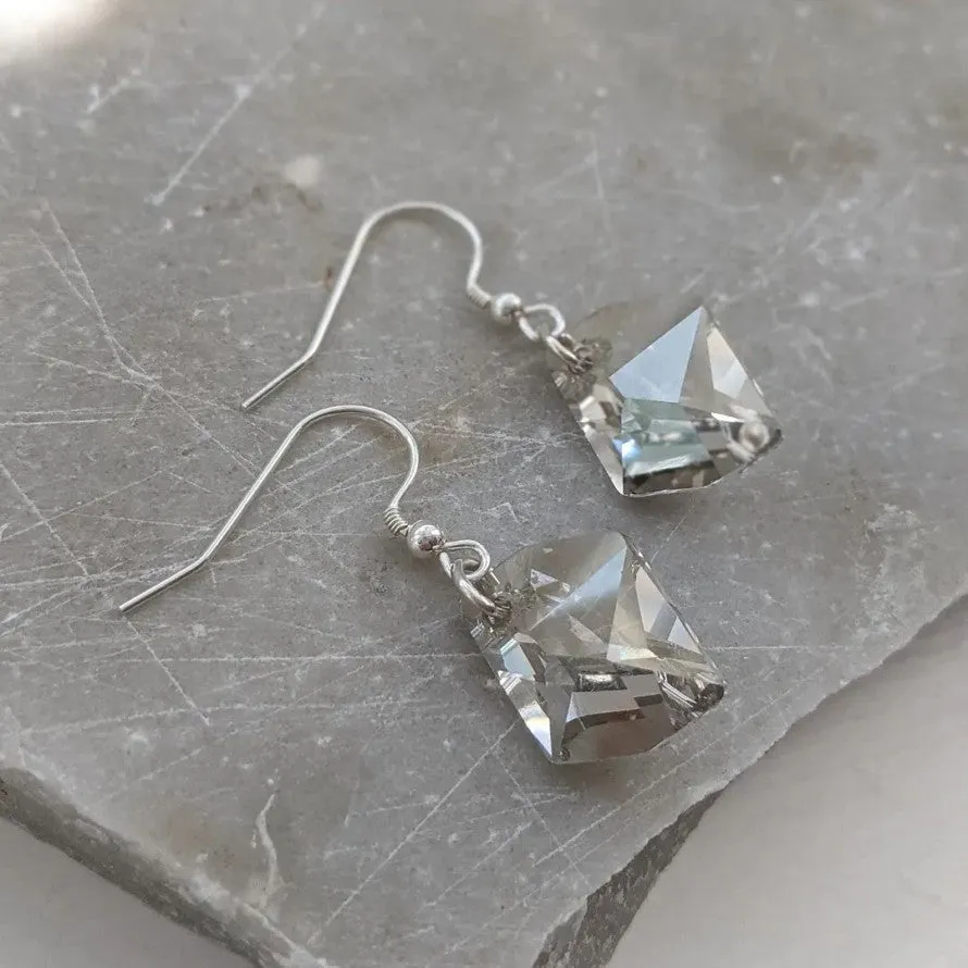 Swarovski Crystal Silver Cosmic Earrings