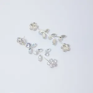 Swarovski Crystal Vine Leaves Flower Drop Earrings, Bridal Jewelry, Bridal Earrings, Crystal Bridal Earrings, Statement Earrings Cz