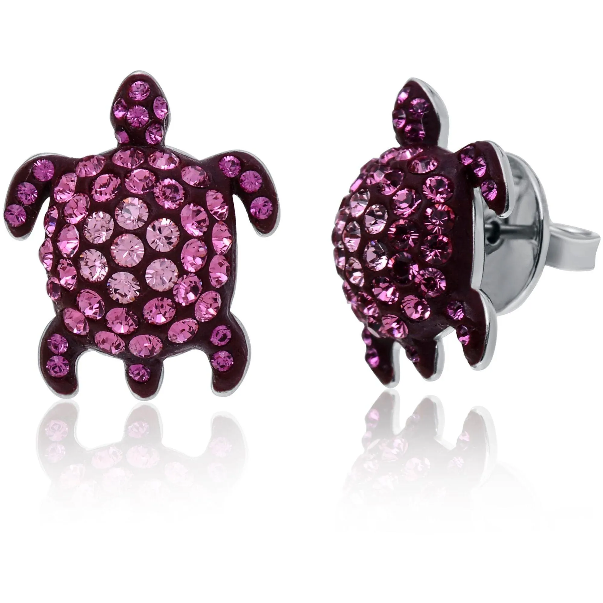 Swarovski Women's Earrings - Mustique Sea Life Rhodium Plated Pink Crystal | 5524396