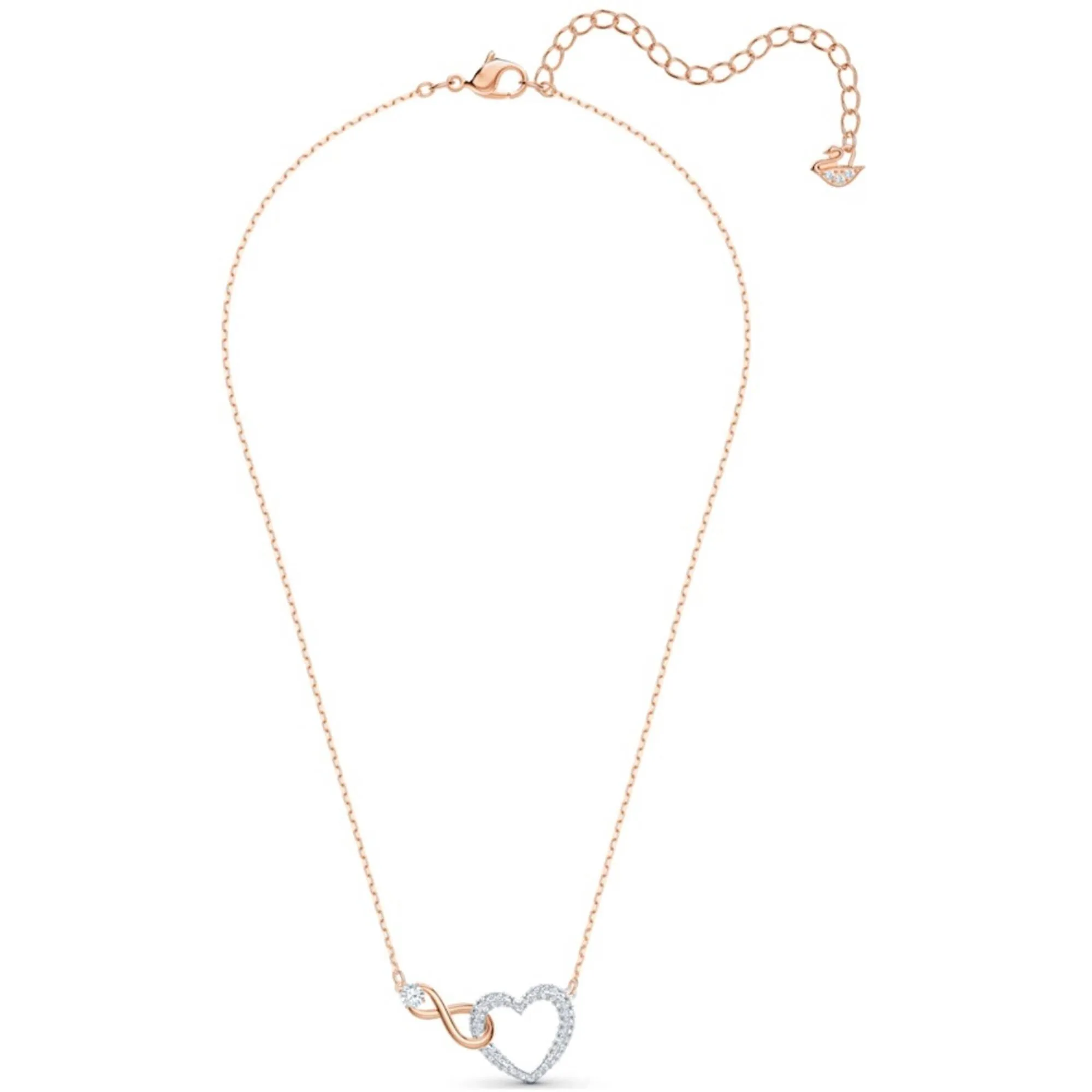 Swarovski Women's Necklace Set - Swarovski Infinity Heart Rose Gold | 5521040
