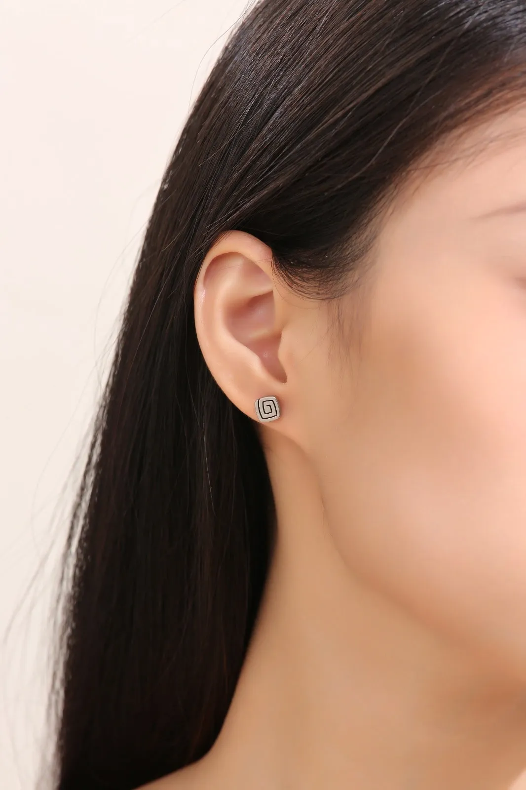 Swirl Titanium Studs
