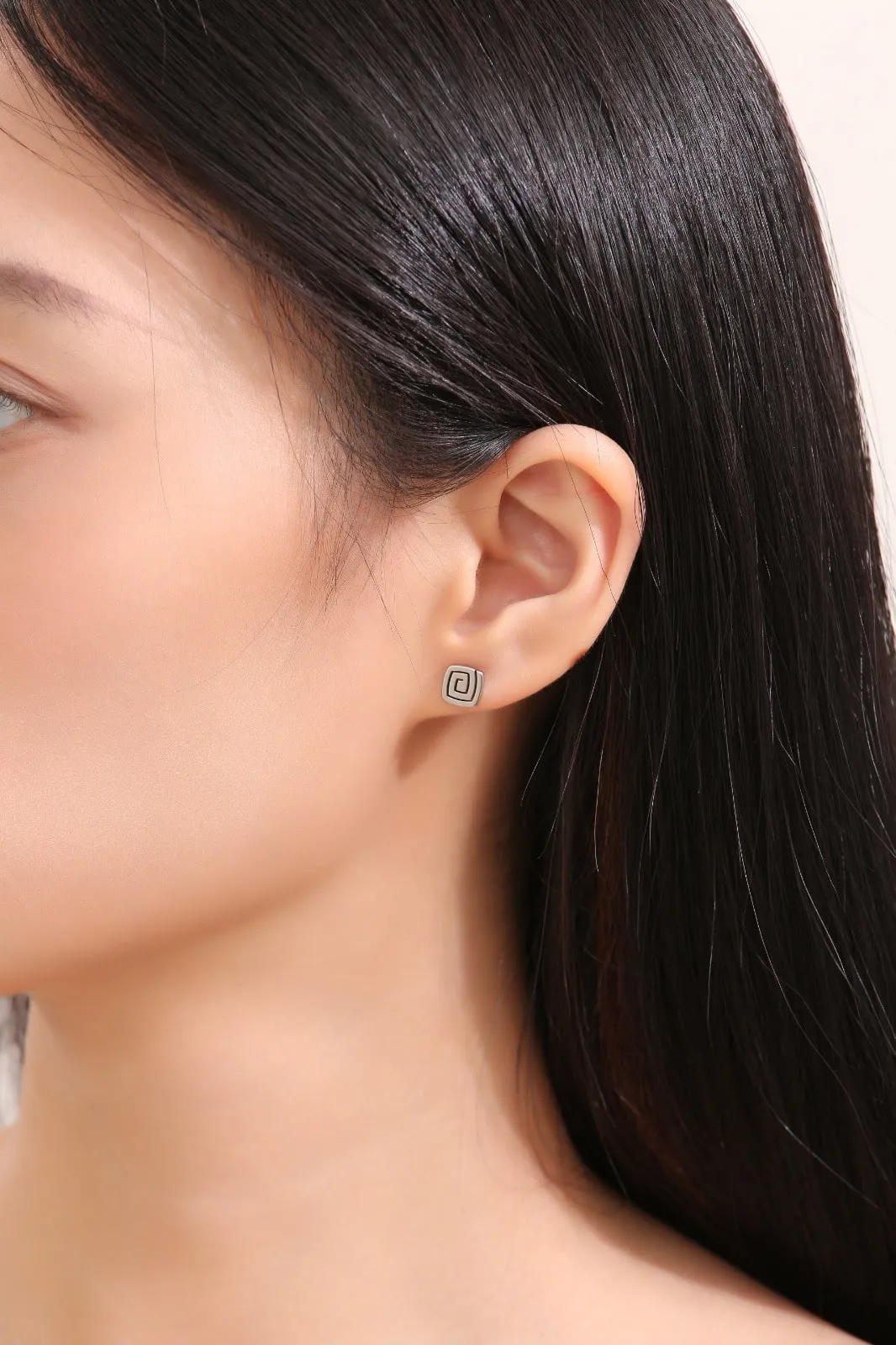 Swirl Titanium Studs