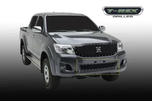 T-REX X Metal Series, 1 Piece Overlay Bumper Grille - Powdercoat - 2012-2015 Hilux