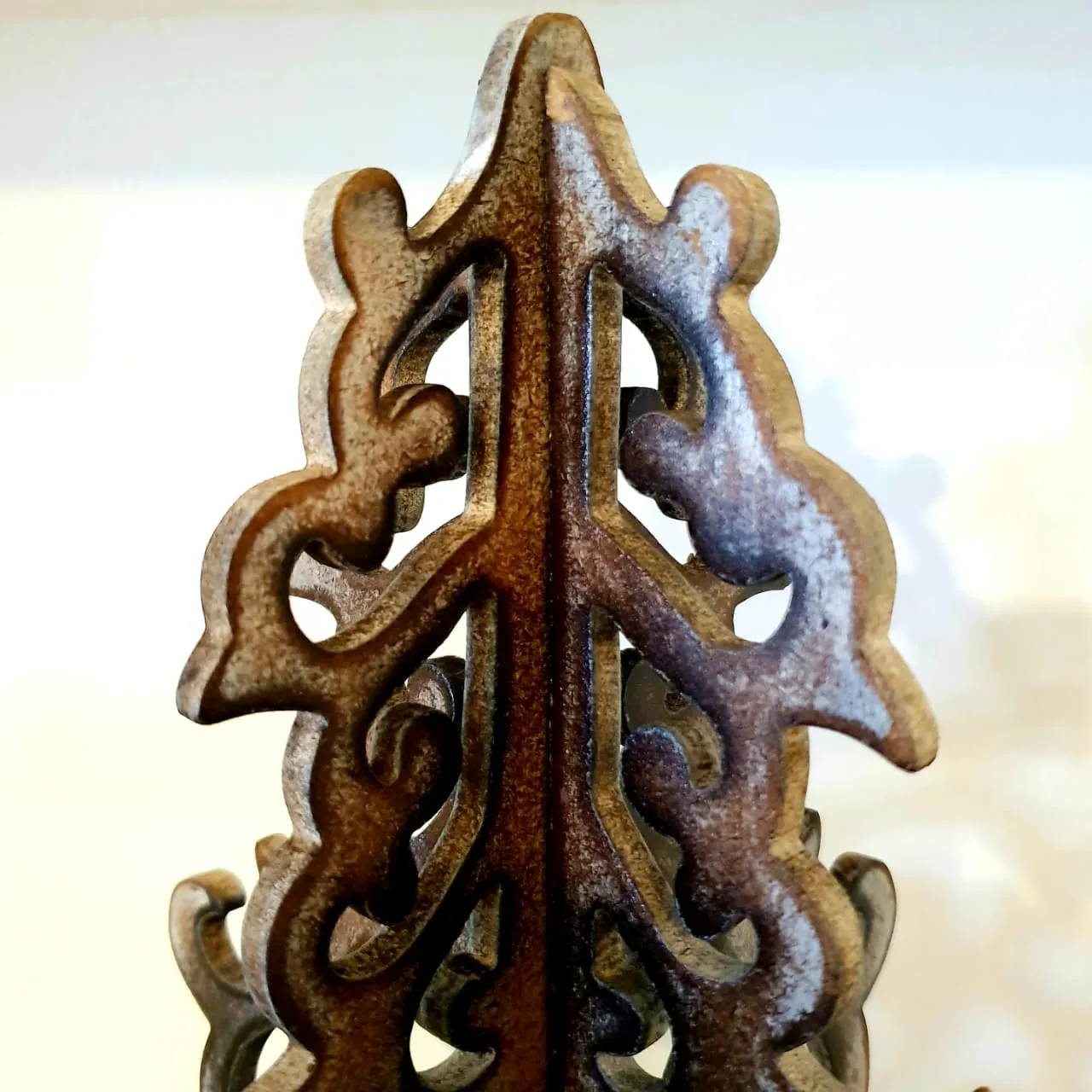 Tall Antique Carved Wooden Tree Stand