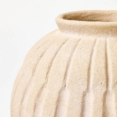 Tall Carved Ceramic Vase - Threshold designed with Studio McGee
