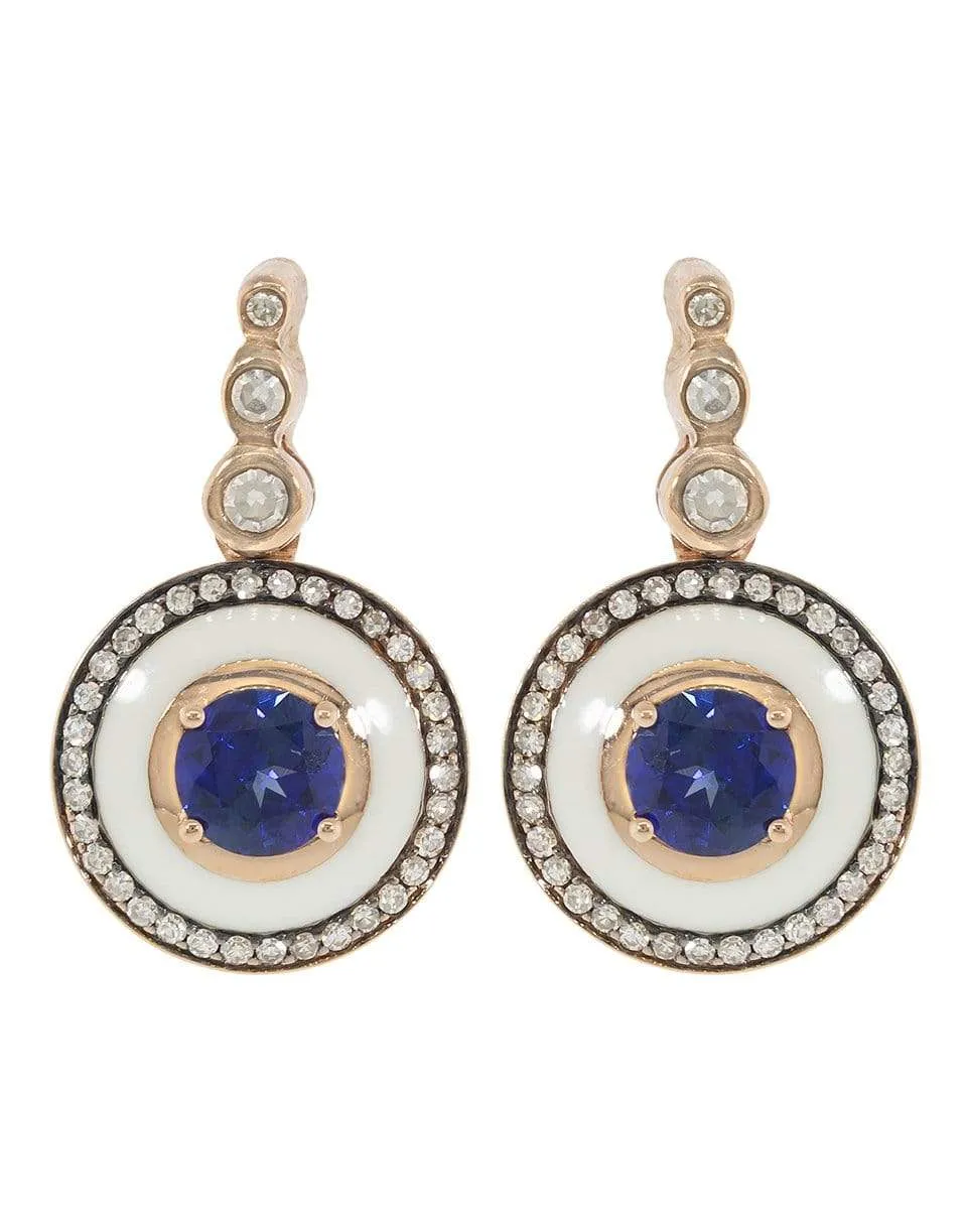 Tanzanite and Diamond Drop Earrings
