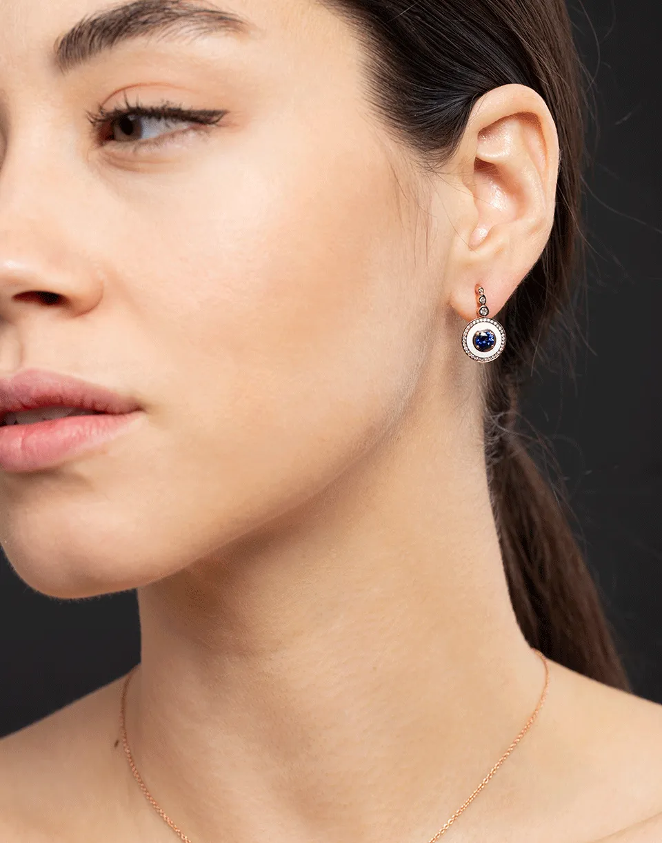 Tanzanite and Diamond Drop Earrings