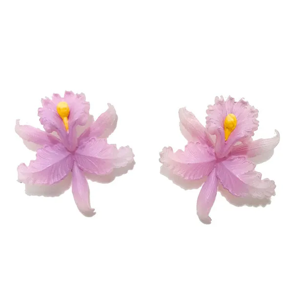 Tarina Tarantino Dream Garden Orchid Post Earrings in Lavender