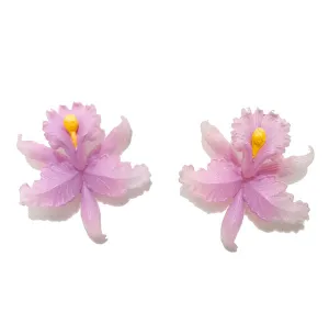Tarina Tarantino Dream Garden Orchid Post Earrings in Lavender