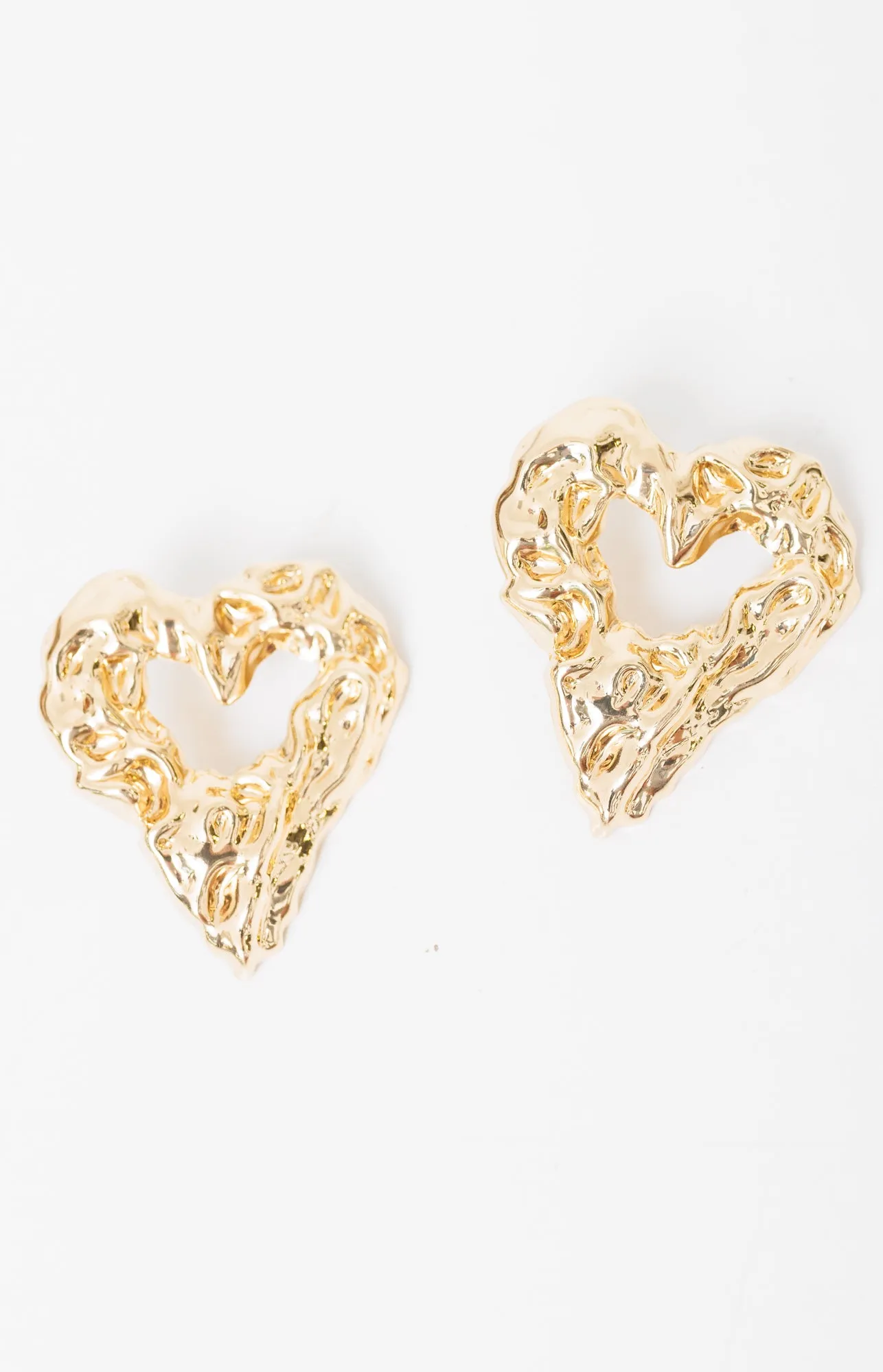 Team Love Stud Earrings, GOLD