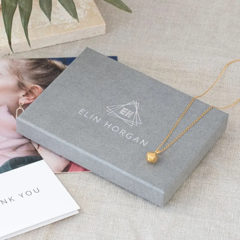 Teardrop Stud Earrings Gold