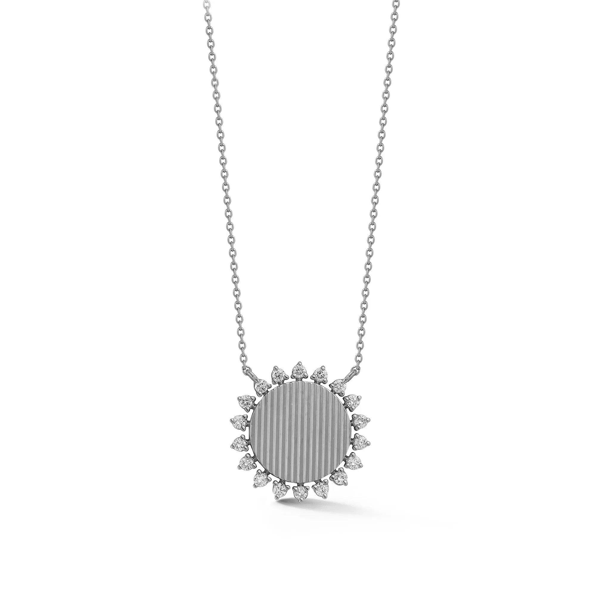 Teddi Paige Fluted Sunburst Necklace