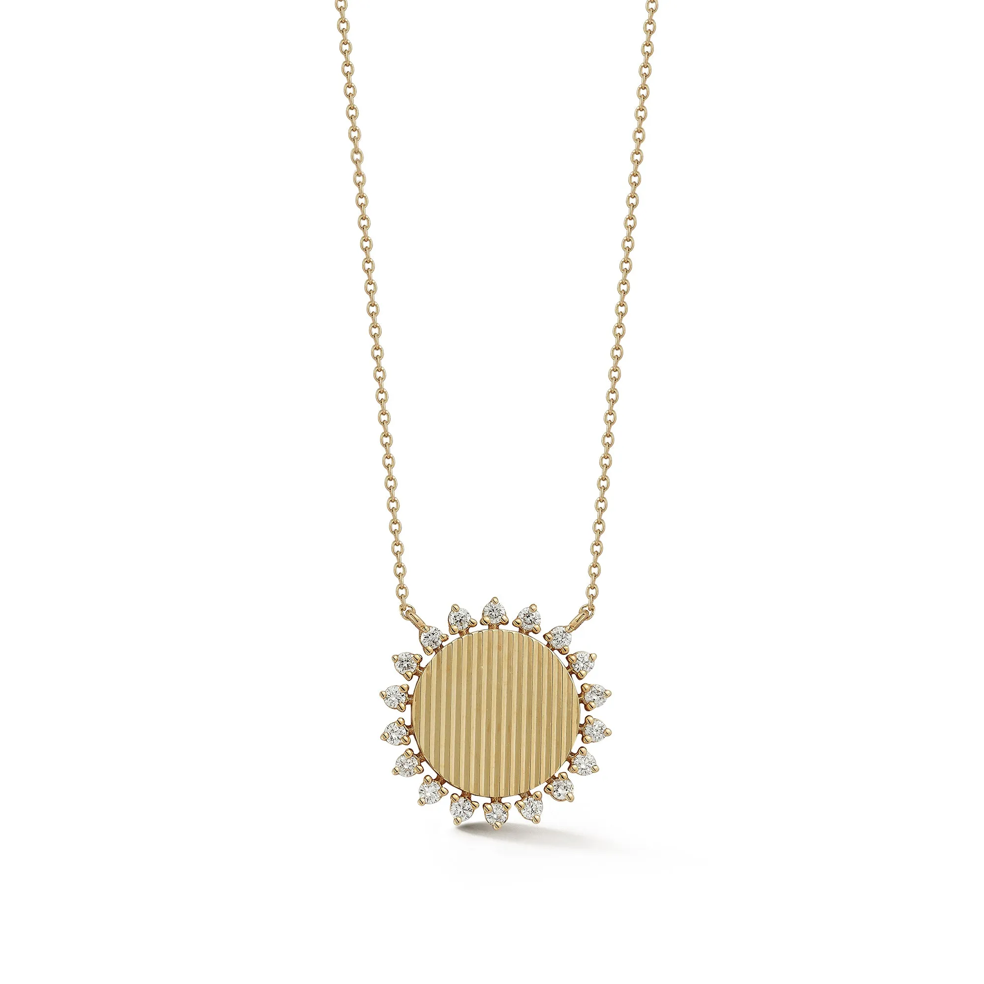 Teddi Paige Fluted Sunburst Necklace