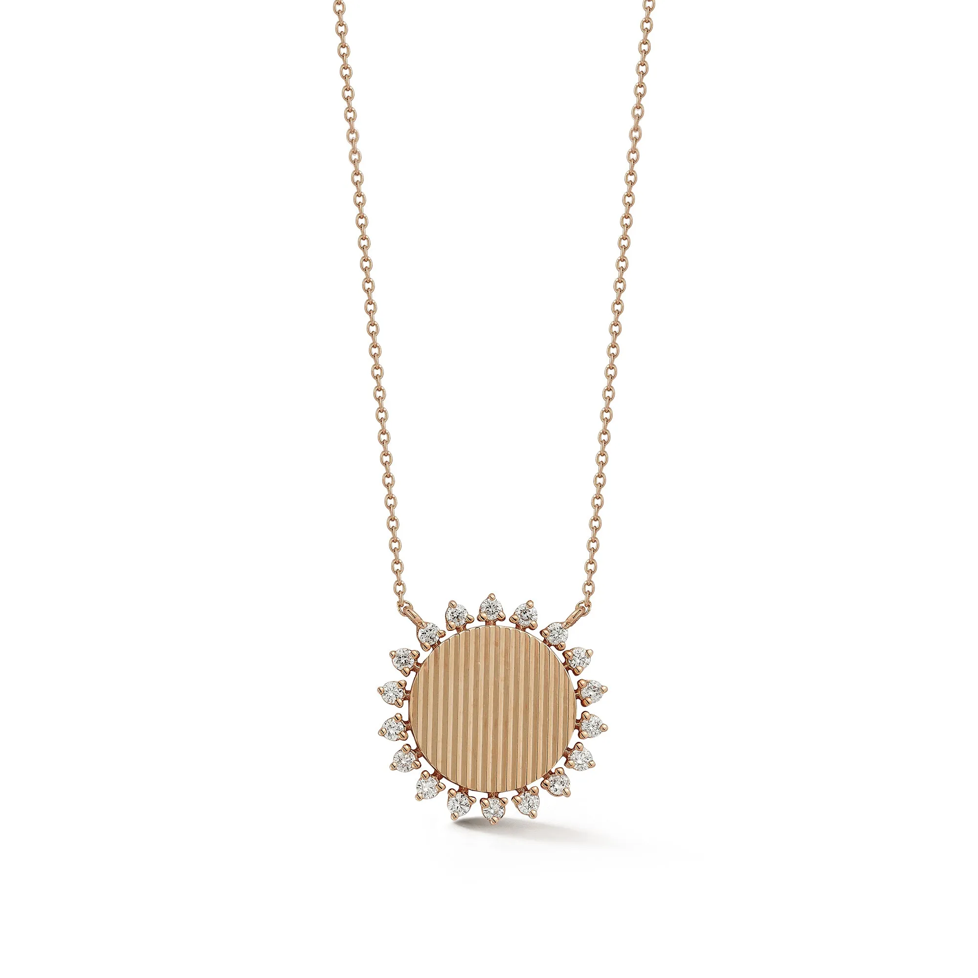 Teddi Paige Fluted Sunburst Necklace