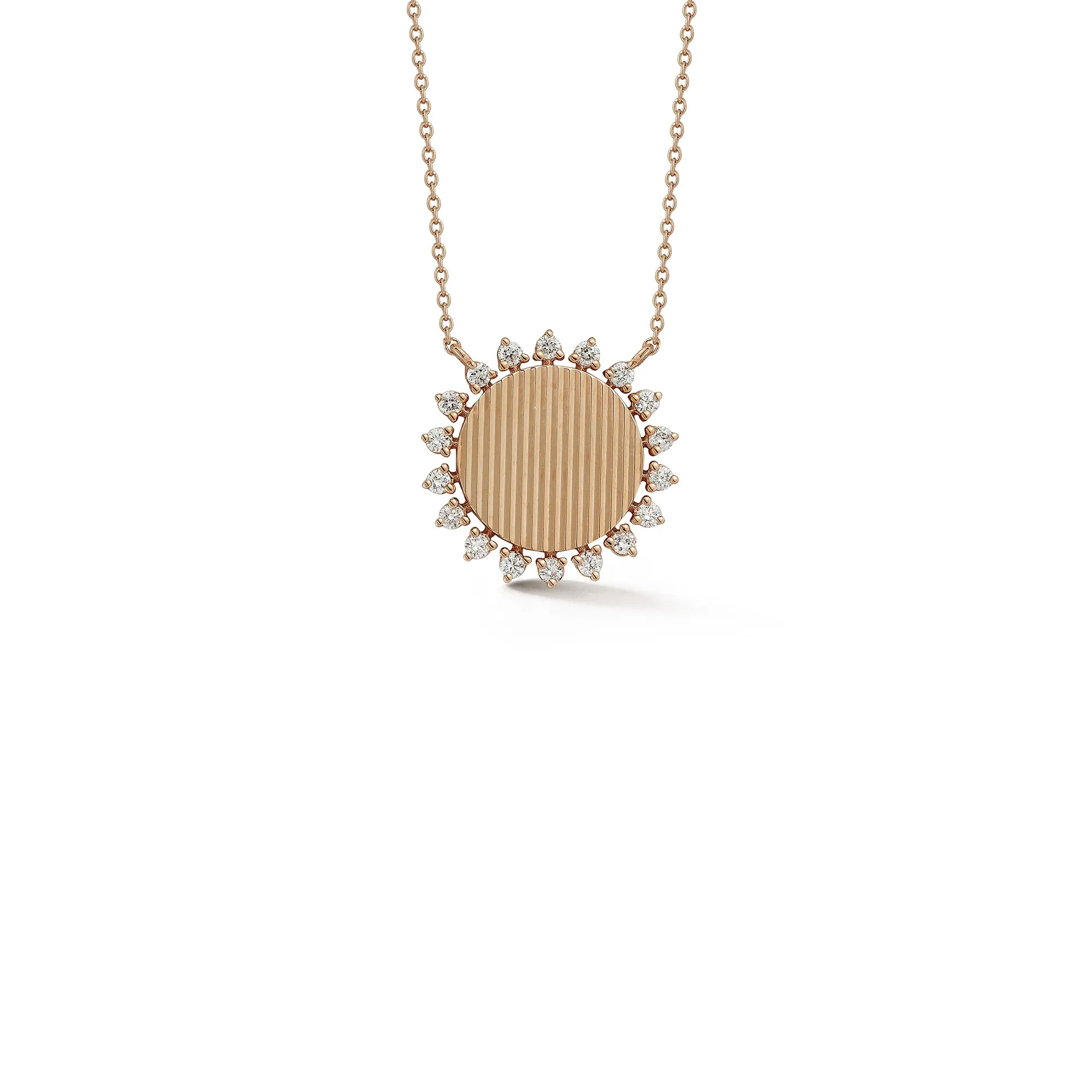 Teddi Paige Fluted Sunburst Necklace
