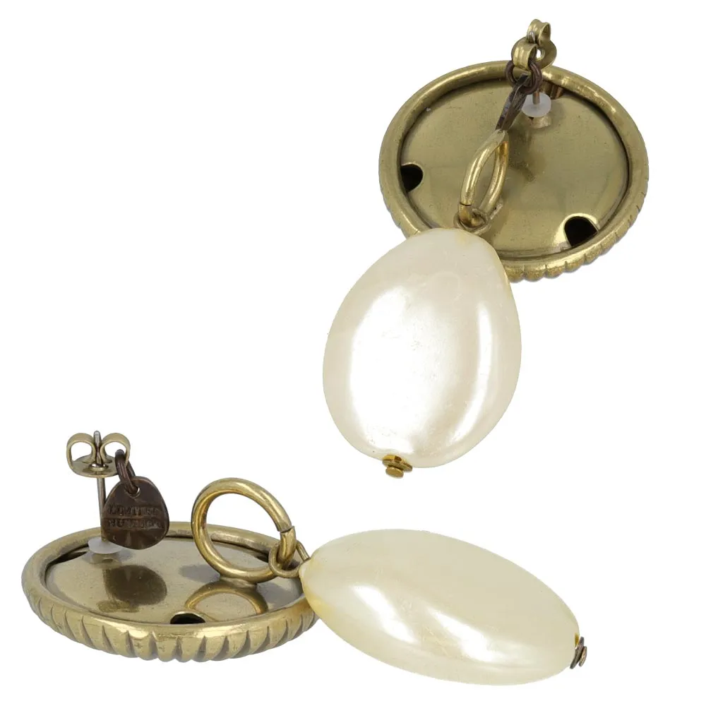 Textured Circle Chunky Drop Earrings