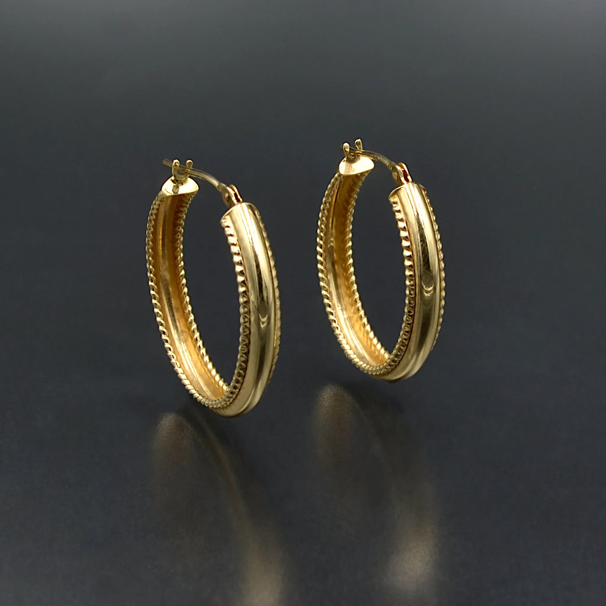 Textured Gold Hoop Earrings