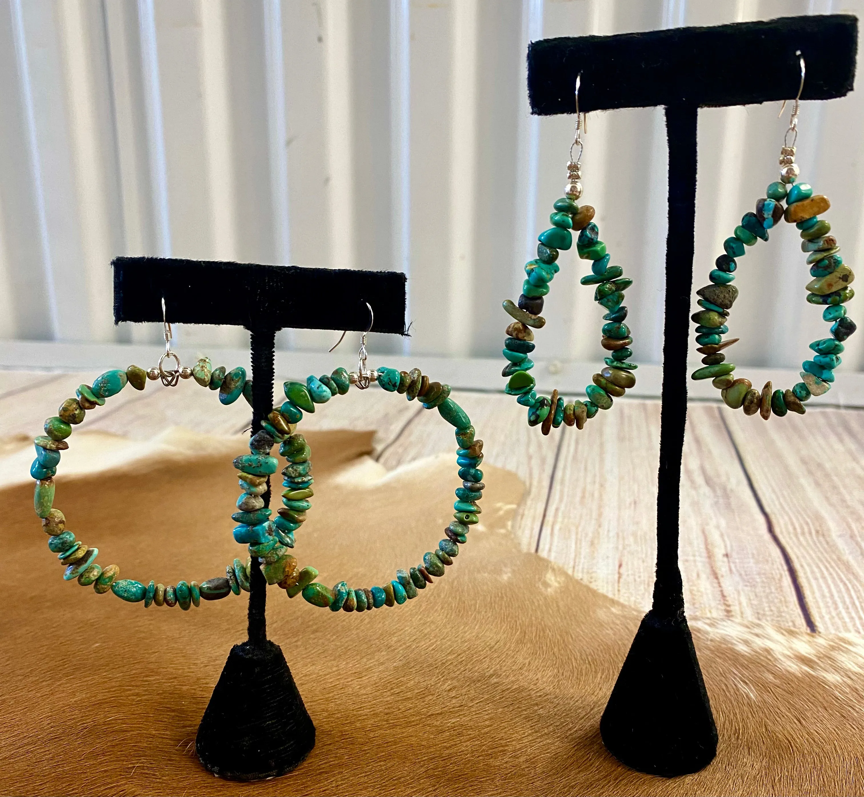 The Cowpoke Turquoise Hoop Earrings