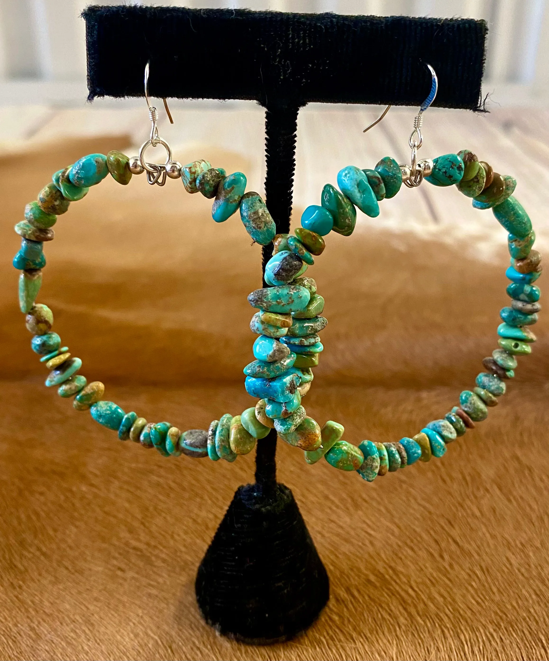 The Cowpoke Turquoise Hoop Earrings