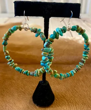 The Cowpoke Turquoise Hoop Earrings