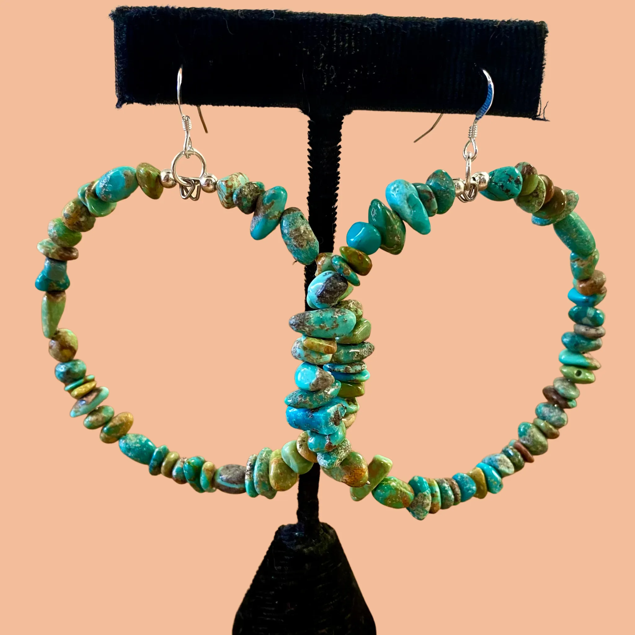 The Cowpoke Turquoise Hoop Earrings