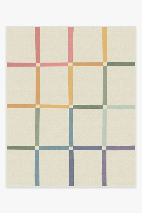 The Home Edit Joanna Ivory Rainbow Tufted Rug