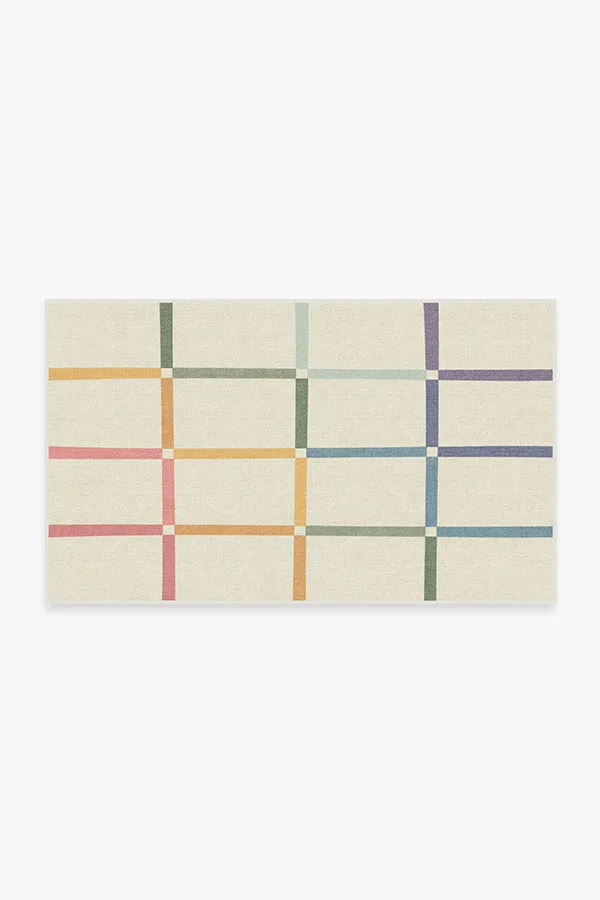 The Home Edit Joanna Ivory Rainbow Tufted Rug