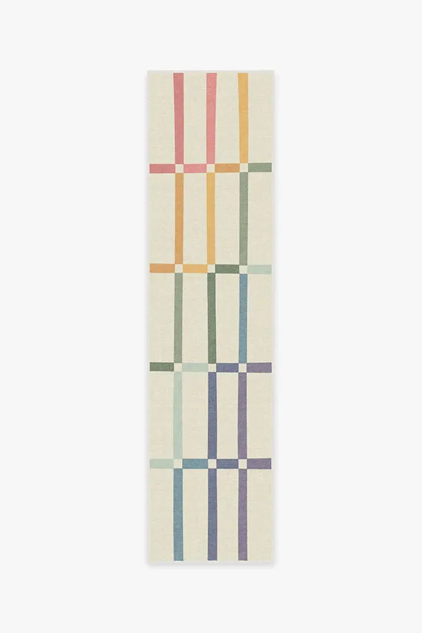 The Home Edit Joanna Ivory Rainbow Tufted Rug