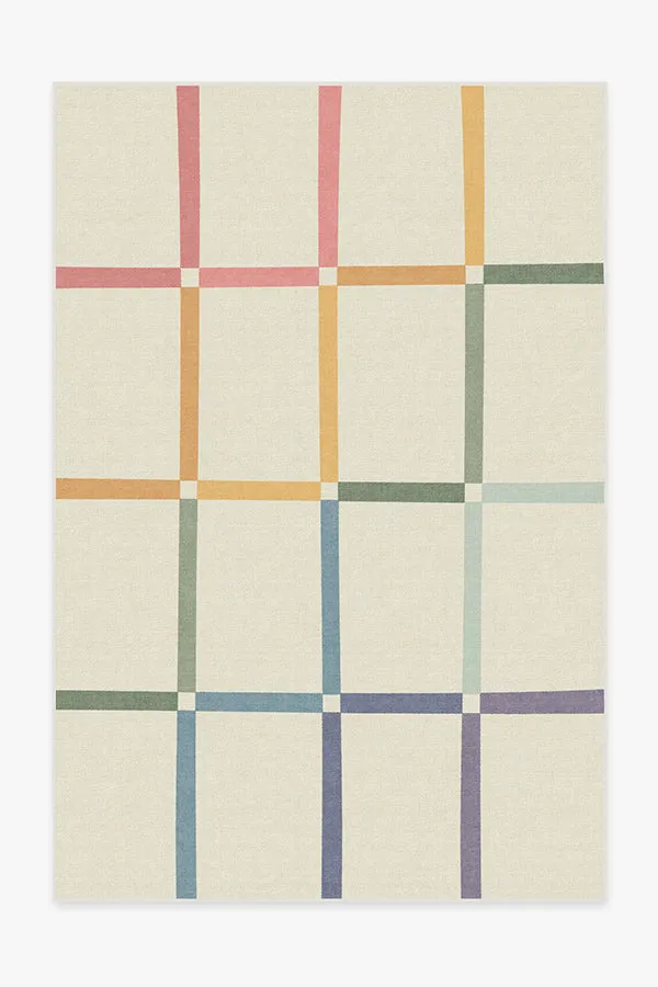 The Home Edit Joanna Ivory Rainbow Tufted Rug