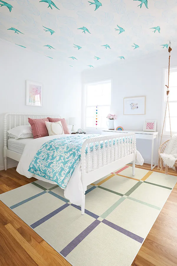 The Home Edit Joanna Ivory Rainbow Tufted Rug