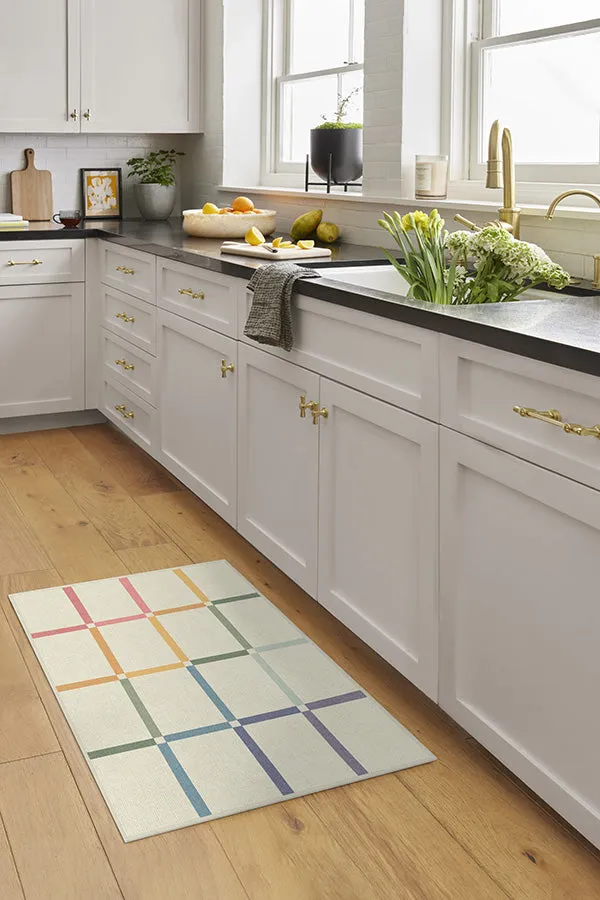 The Home Edit Joanna Ivory Rainbow Tufted Rug