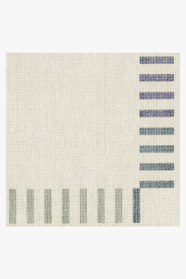 The Home Edit Marlowe Ivory Rainbow Tufted Rug