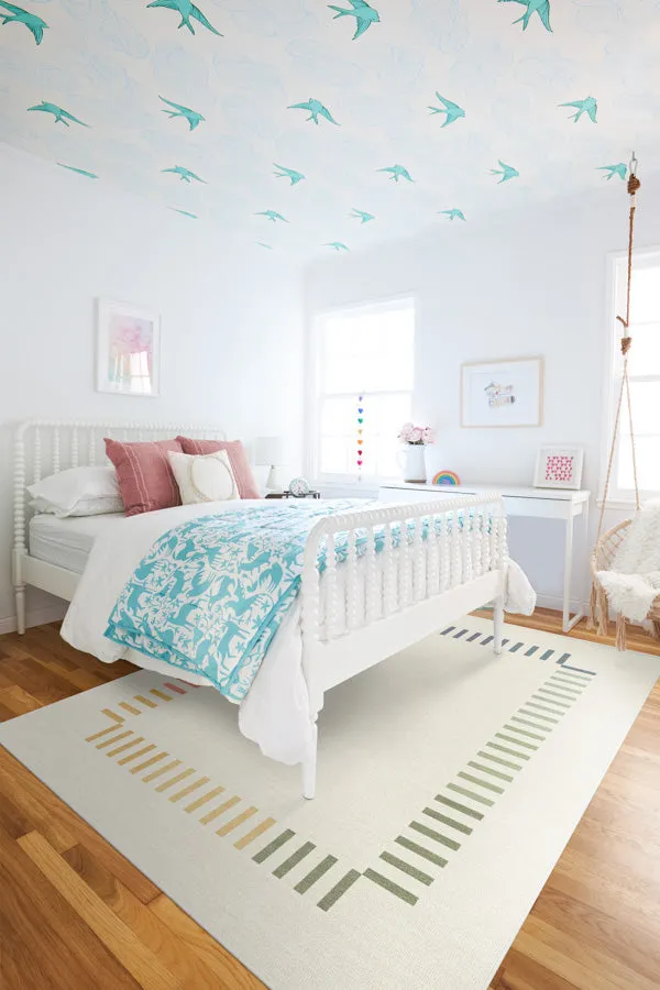 The Home Edit Marlowe Ivory Rainbow Tufted Rug