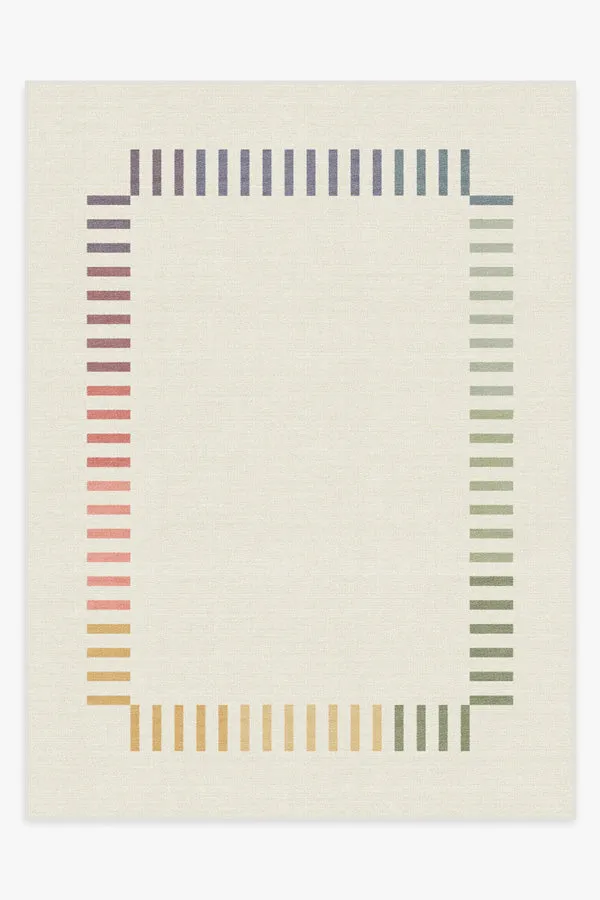 The Home Edit Marlowe Ivory Rainbow Tufted Rug