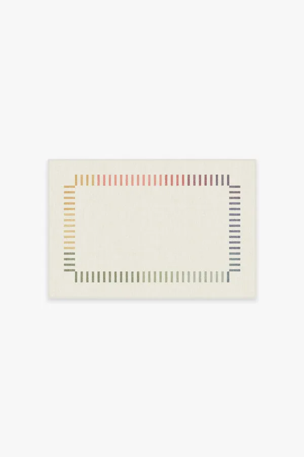 The Home Edit Marlowe Ivory Rainbow Tufted Rug