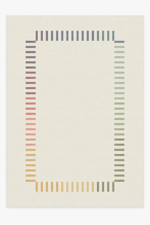 The Home Edit Marlowe Ivory Rainbow Tufted Rug