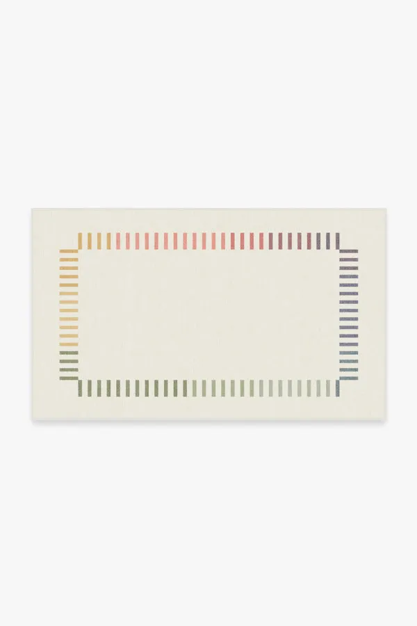 The Home Edit Marlowe Ivory Rainbow Tufted Rug