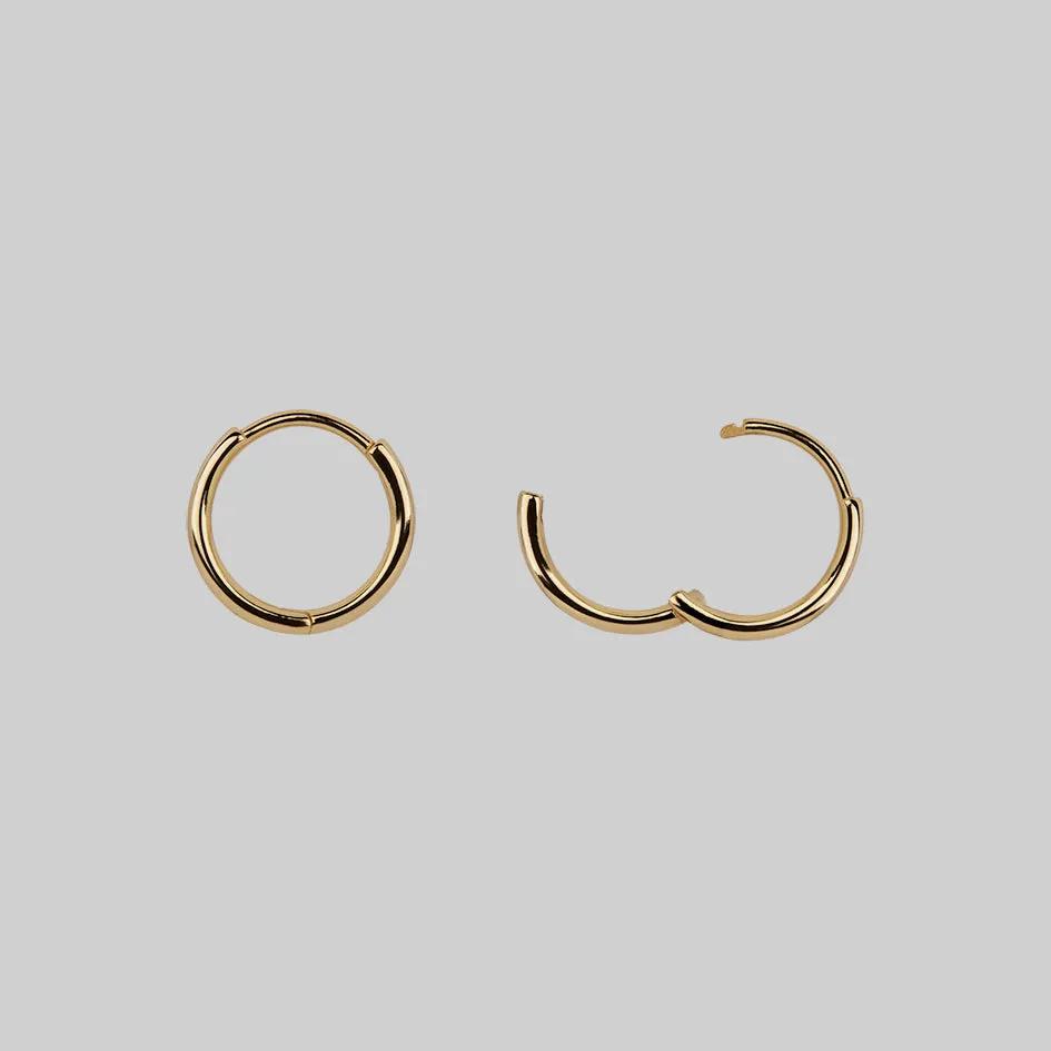 The Sacred Heart Garnet Earrings - Gold