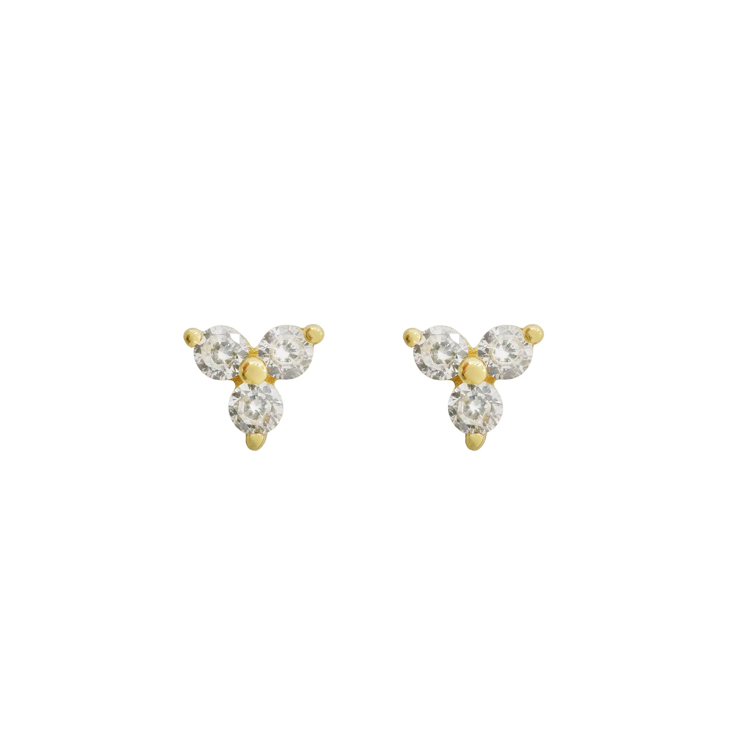 Three Stone Cluster Studs