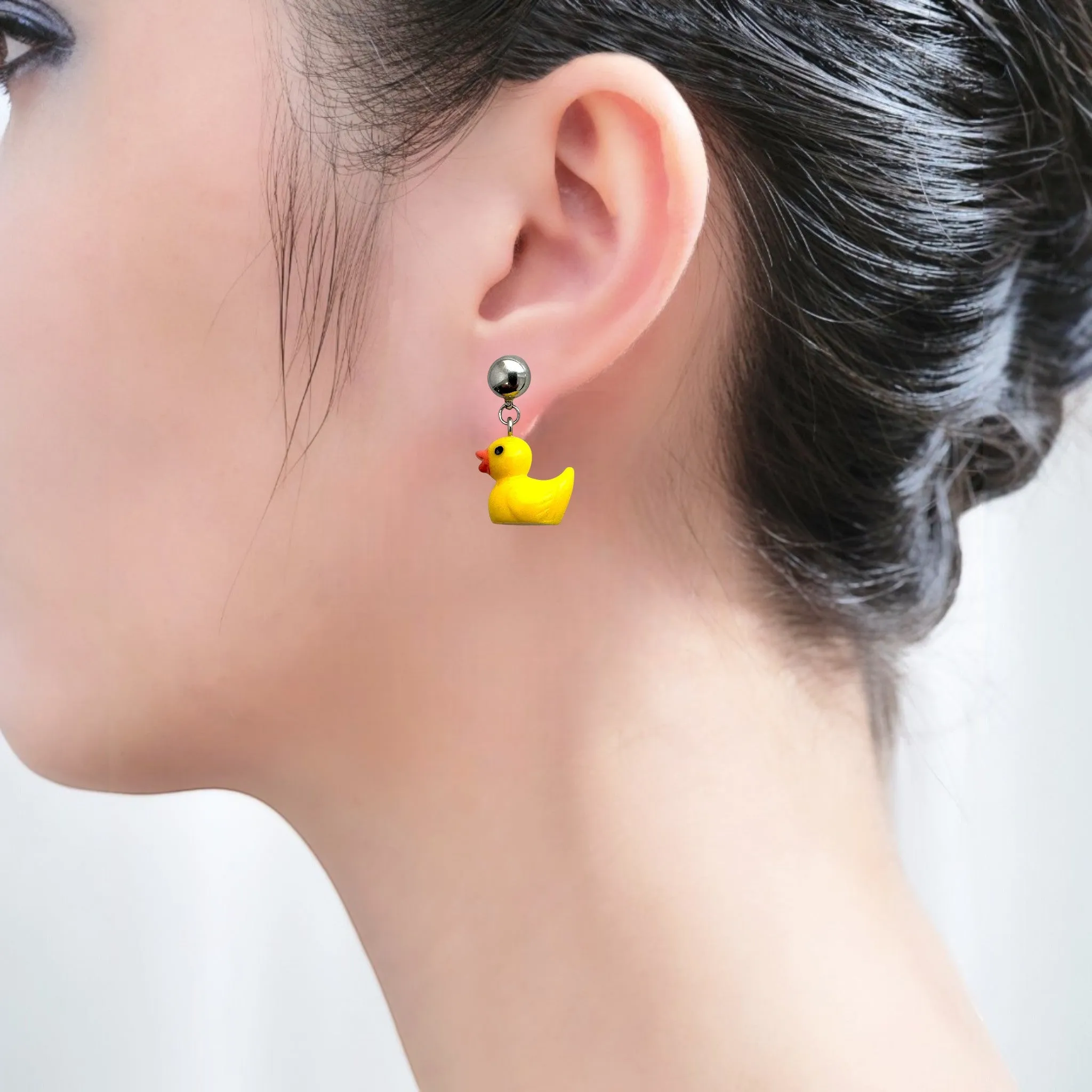 Ti-Go Rubber ducky earrings