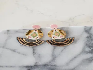 Tiered Three-Piece Statement Porcelain Earrings