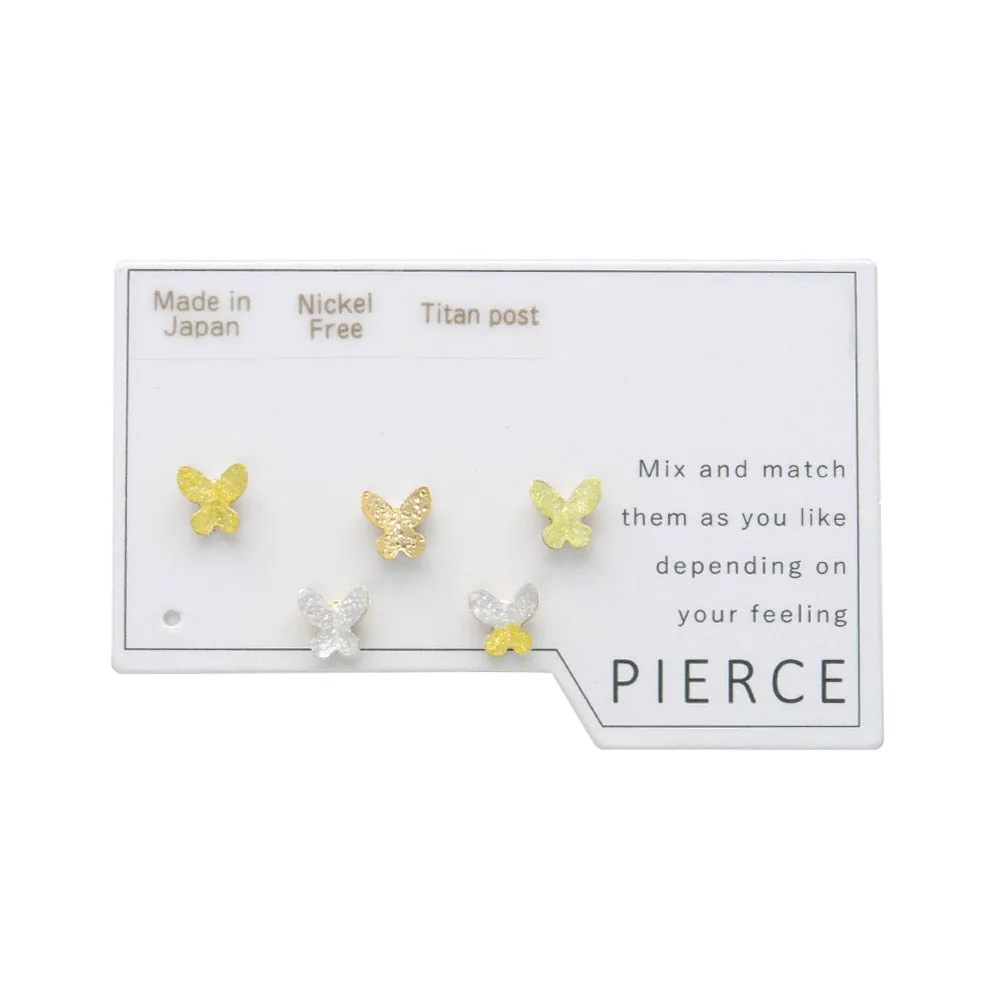 Tiny Butterfly Stud Set