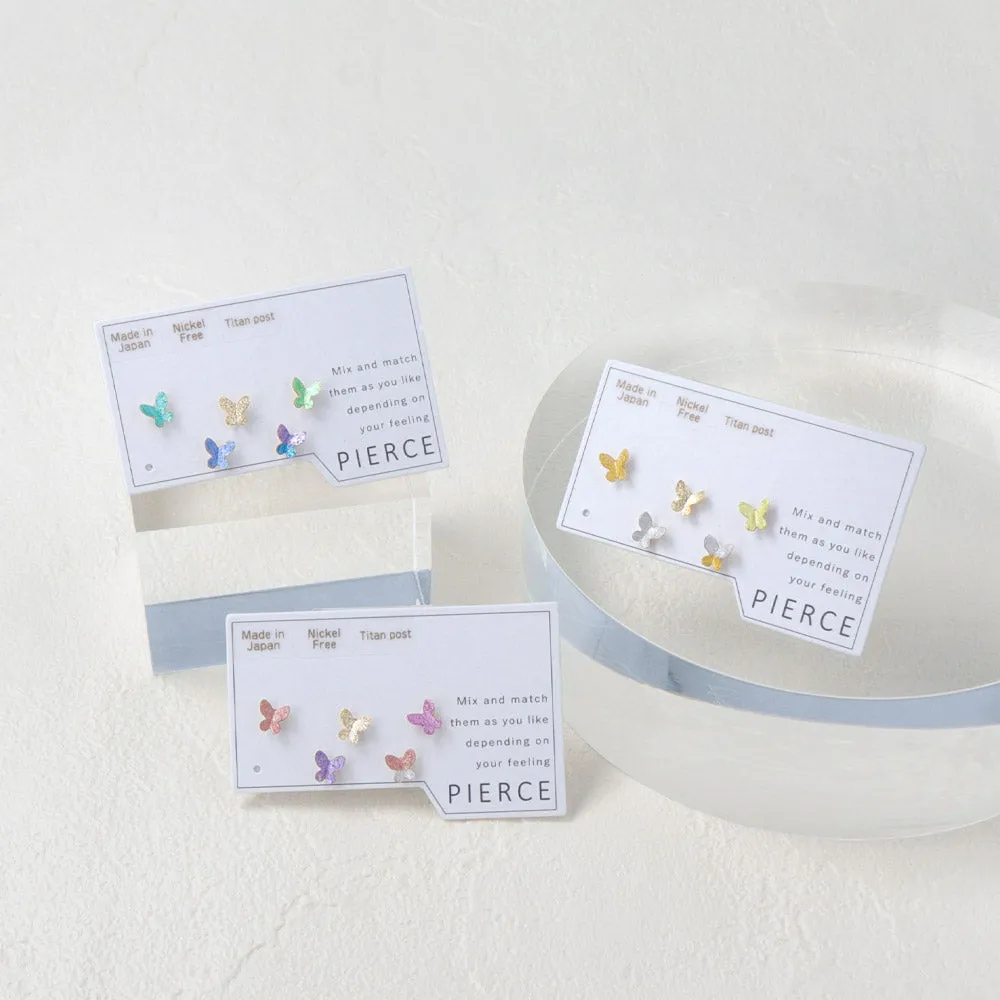 Tiny Butterfly Stud Set