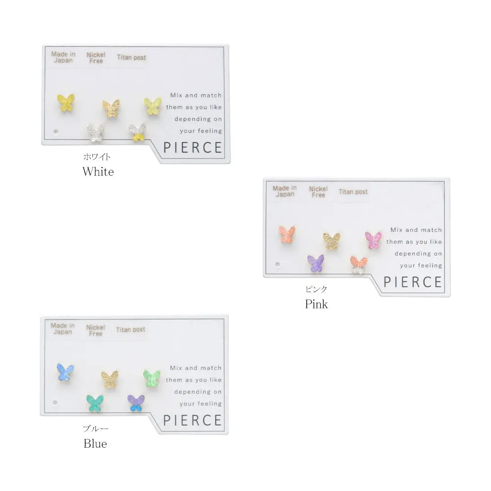Tiny Butterfly Stud Set