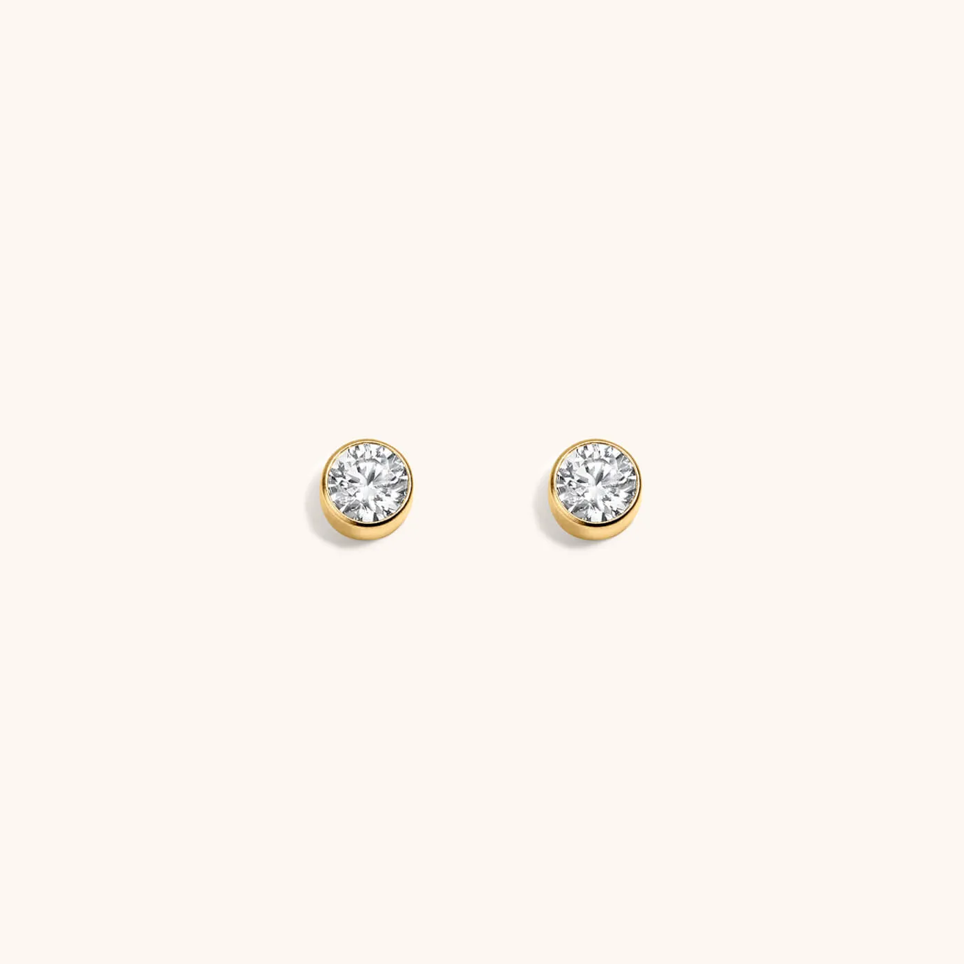 Tiny Crystal Studs in Titanium