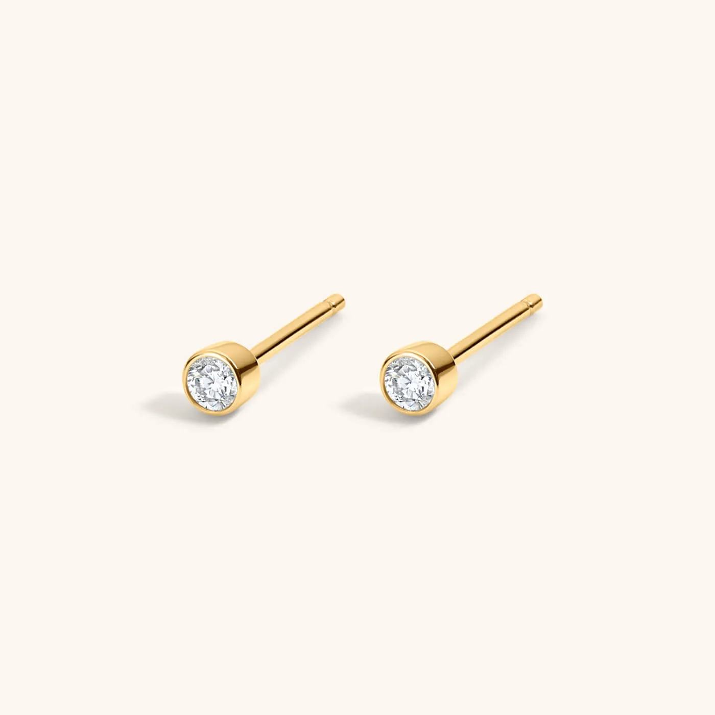 Tiny Crystal Studs in Titanium